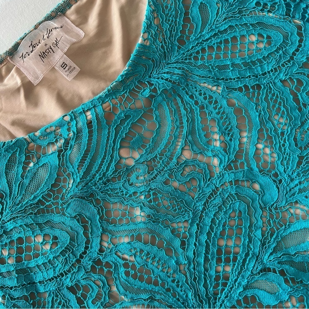 For Love & Lemons x Nasty Gal Beach Breeze Set in Teal - Picture 10 of 16